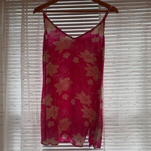 ROXY Women’s Floral Pink and Cream Slip Dress